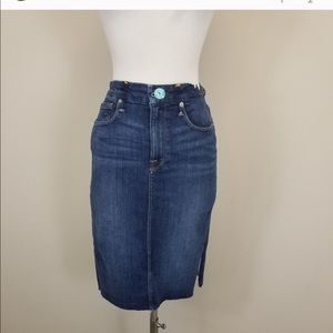 Good American High WaistPencil Skirt Ripped